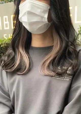 セミロング カラー 矢野 晃平のヘアスタイル