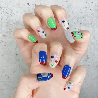 セミロング カラー パーマ ヘアアレンジ メンズ キッズ ネイル マツエク・マツパ アイブロウ Salon Ｋのネイルデザイン