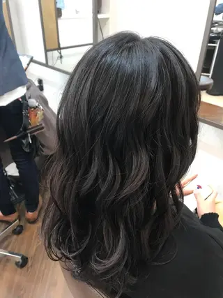 ミディアム 豊中駅3分eha レッスンモデルのヘアスタイル