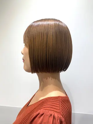 ショート カラー パーマ ヘアアレンジ 🖤小顔ボブ/ウルフ レイヤー🖤山本諒のヘアスタイル