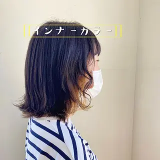 ミディアム カラー 澤田 彩香のヘアスタイル