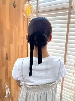 セミロング ヘアアレンジ ヘアメイク＆着付け 福岡高宮mikuのヘアスタイル