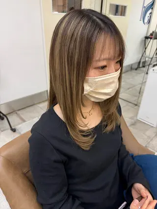 ミディアム 🍒透明感カラー/ 艶カラー/さくら🍒のヘアスタイル