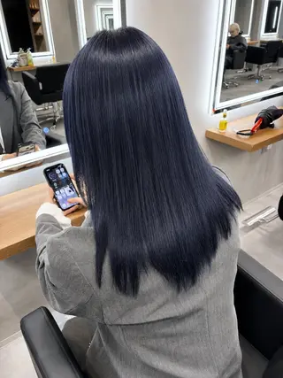 セミロング カラー 札幌韓国風ハイトーン 🇰🇷Yutaのヘアスタイル