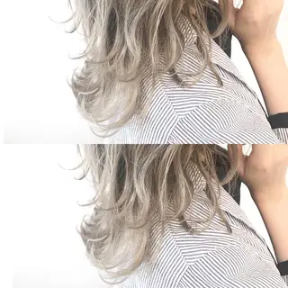 セミロング カラー パーマ ヘアアレンジ メンズ キッズ ネイル マツエク・マツパ Lien 深井店のヘアスタイル