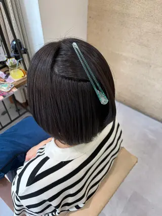 ミディアム カラー パーマ ブリーチなしwカラー /艶カラー/oukaのヘアスタイル