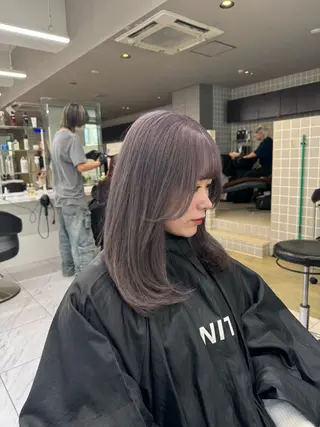 ミディアム カラー ヘアアレンジ Over hair_ misakiのヘアスタイル