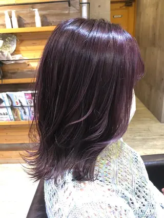 ミディアム カラー パーマ ヘアアレンジ メンズ キッズ ネイル マツエク・マツパ アイブロウ EnBlesS西宮 マンツーマン神道有基のヘアスタイル