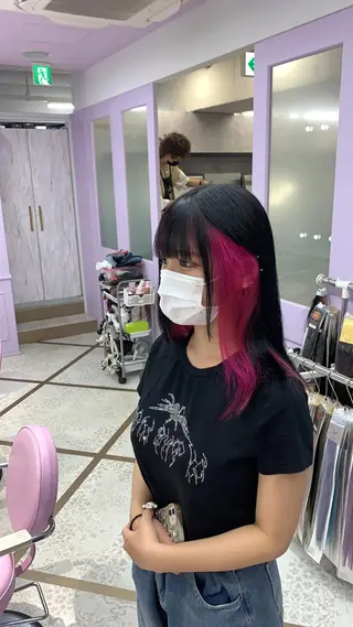セミロング 派手髪支持率No1 Eisukeのヘアスタイル