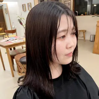 ミディアム カラー 宇野澤 めいのヘアスタイル