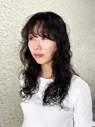 パーマ ロング 松田 楽のヘアスタイル