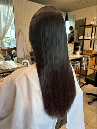 ロング カラー ストレート⭐️ 髪質改善カラー⭐️のヘアスタイル