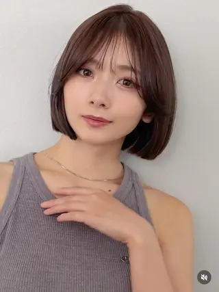ミディアム 🇰🇷韓国ボブ/ 縮毛矯正🇰🇷愛誠のヘアスタイル