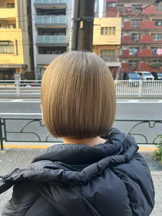 ショート カラー 髪質改善/艶カラー ⚡️コメス/錦糸町のヘアスタイル