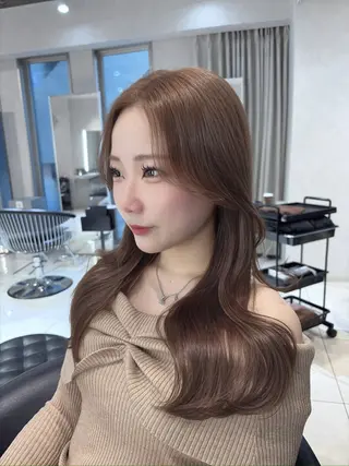 セミロング カラー 韓国レイヤー×モテ髪 /MITSUKI🤍のヘアスタイル