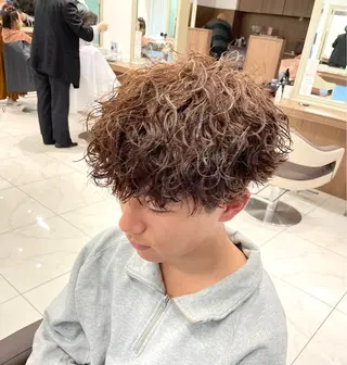 ショート カラー パーマ メンズ 【メンズ特化】 池田大成✂︎のヘアスタイル