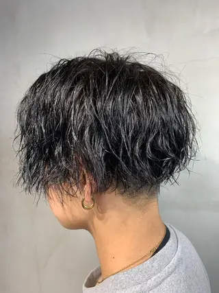 ショート メンズパーマ 工藤勇也のヘアスタイル