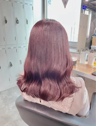 ミディアム カラー ベージュカラー💖 やすひろのヘアスタイル