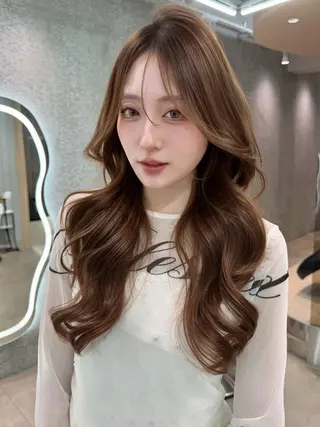 ロング カラー ヘアアレンジ 大宮縮毛矯正🩵 レイヤー 佐藤和のヘアスタイル