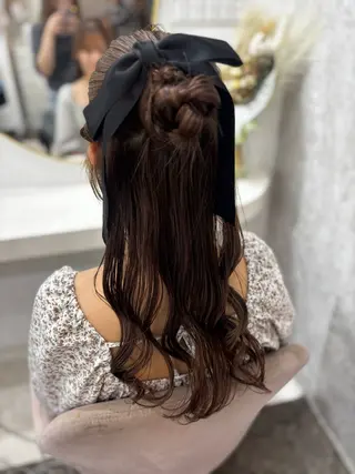 ヘアアレンジ ゆめな／ヘアセット /ワンカラー💗🫧のヘアスタイル