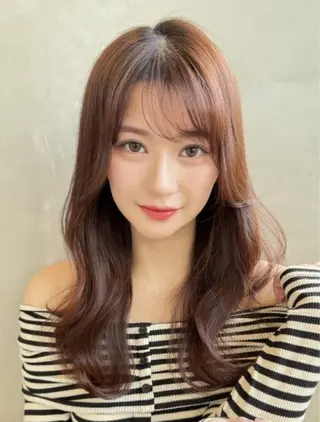 セミロング カラー ヘアアレンジ トレンド×似合わせ 中野悠のヘアスタイル