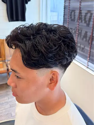 ショート パーマ メンズ 三宮メンズカット ヨシイッキのヘアスタイル