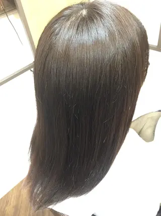 セミロング カラー 杉本 らなのヘアスタイル