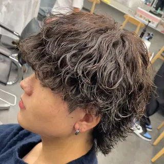 ミディアム パーマ ヘアアレンジ メンズ fifth 石川 凪のヘアスタイル