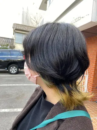 ミディアム カラー 渡辺 ゆみのヘアスタイル