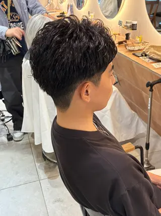 ショート パーマ メンズ 横浜/メンズカット/ パーマ/志賀菜妃のヘアスタイル