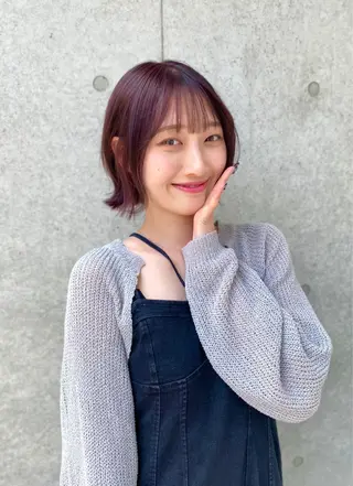 ショート カラー Saki/レイヤー/ 柔色カラー/顔まわりのヘアスタイル