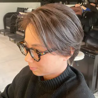 ショート カラー メンズ メンズヘア特化 崎田 成人のヘアスタイル