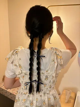 ロング ヘアアレンジ mitsuki ブリーチモデルのヘアスタイル