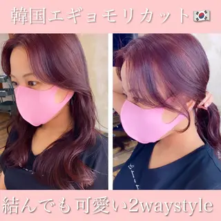 セミロング レイヤー/顔周り 田山 穂波のヘアスタイル