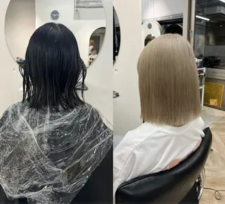 ショート カラー ベージュ/髪質改善 新潟/万代/井上佑のヘアスタイル