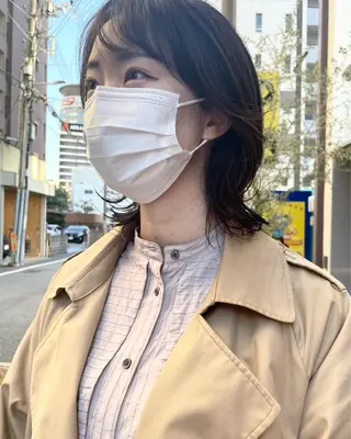 ショート パーマ やまさきえりこ ニュアンスパーマのヘアスタイル