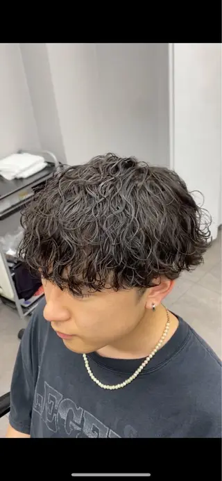 ショート パーマ メンズ おしゃれパーマ メンズ特化/みーまんのヘアスタイル