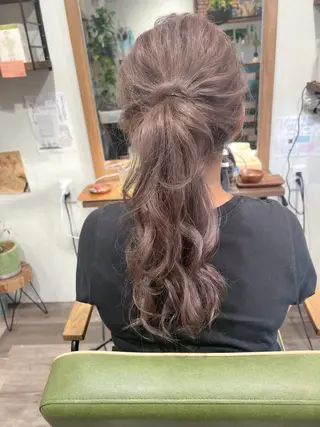 ロング カラー ヘアアレンジ カラーパティシエ facce🌼ikoのヘアスタイル