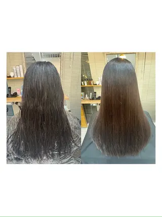 セミロング レイヤーカット・ 縮毛矯正 星野のヘアスタイル