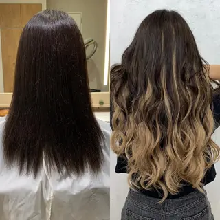 ロング カラー ヘアアレンジ マツエク・マツパ TATSUYA アートディレクターのヘアスタイル