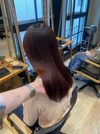 セミロング 新宿/顔周りカット +レイヤー=しずく♩のヘアスタイル