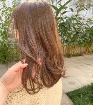 ミディアム カラー 透明感カラー✂︎ /縮毛矯正/YUKAのヘアスタイル