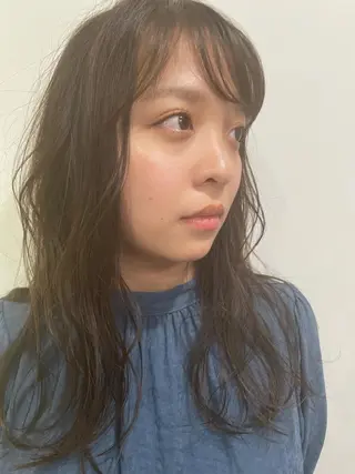 ミディアム 岡元 朗弘のヘアスタイル
