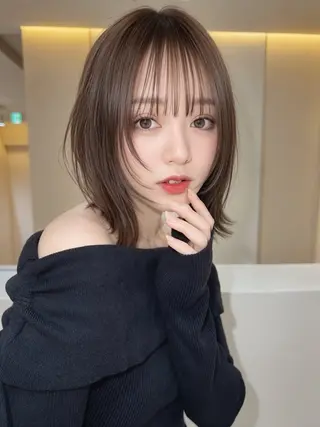 ミディアム 期間限定無料カット まつきのヘアスタイル