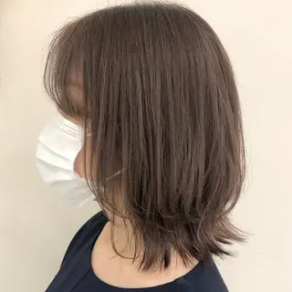 ミディアム カラー レイヤーカット/ ハイライト　千咲季のヘアスタイル