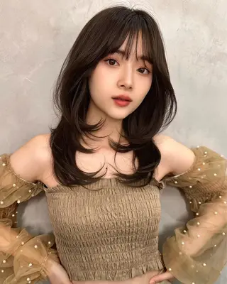 セミロング カラー ヘアアレンジ 大宮縮毛矯正🩵 レイヤー 佐藤和のヘアスタイル