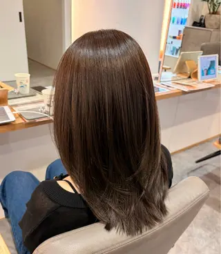 ミディアム カラー 高松 千夏のヘアスタイル