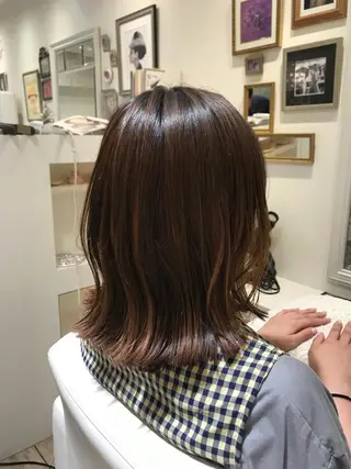 ミディアム ウフ 長瀬のヘアスタイル