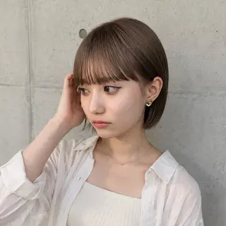 ショート カラー 盛れる顔まわりカット 髪質改善/渋谷/れんのヘアスタイル