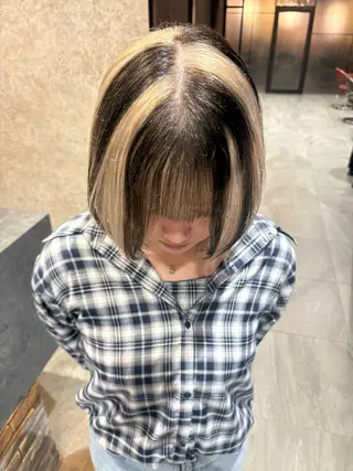 ショート かな🎀ダブルカラー /エクステのヘアスタイル